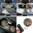 thumbnail image 5 of Jeiento Deer Car Accessories Set Auto Seat Cover Steering Wheel Cover Seatbelt Pad Trash Can Armrest Cover Pad Cup Holders American Flag Camo Rearview Mirror Cover Handbrake Cover for SUV Van Truck, 5 of 7