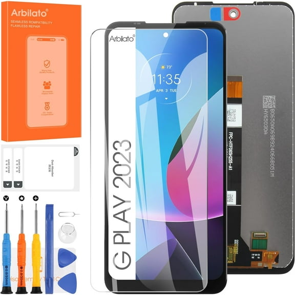 Screen for Motorola Moto G Play 2023 Screen Replacement for Moto XT2271 LCD Screen XT2271-5,XT2271DL Touch Display Digitizer Assembly Repair Parts（Black）