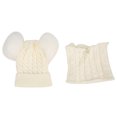 thumbnail image 1 of Niños invierno cálido mantener gorro tejido bufanda niño bebé niña lindo cuello calentador blanco, 1 of 9
