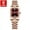 Gold red, variant on Elegant Stainless Steel Ladies Watch – Waterproof & Sparkling Details