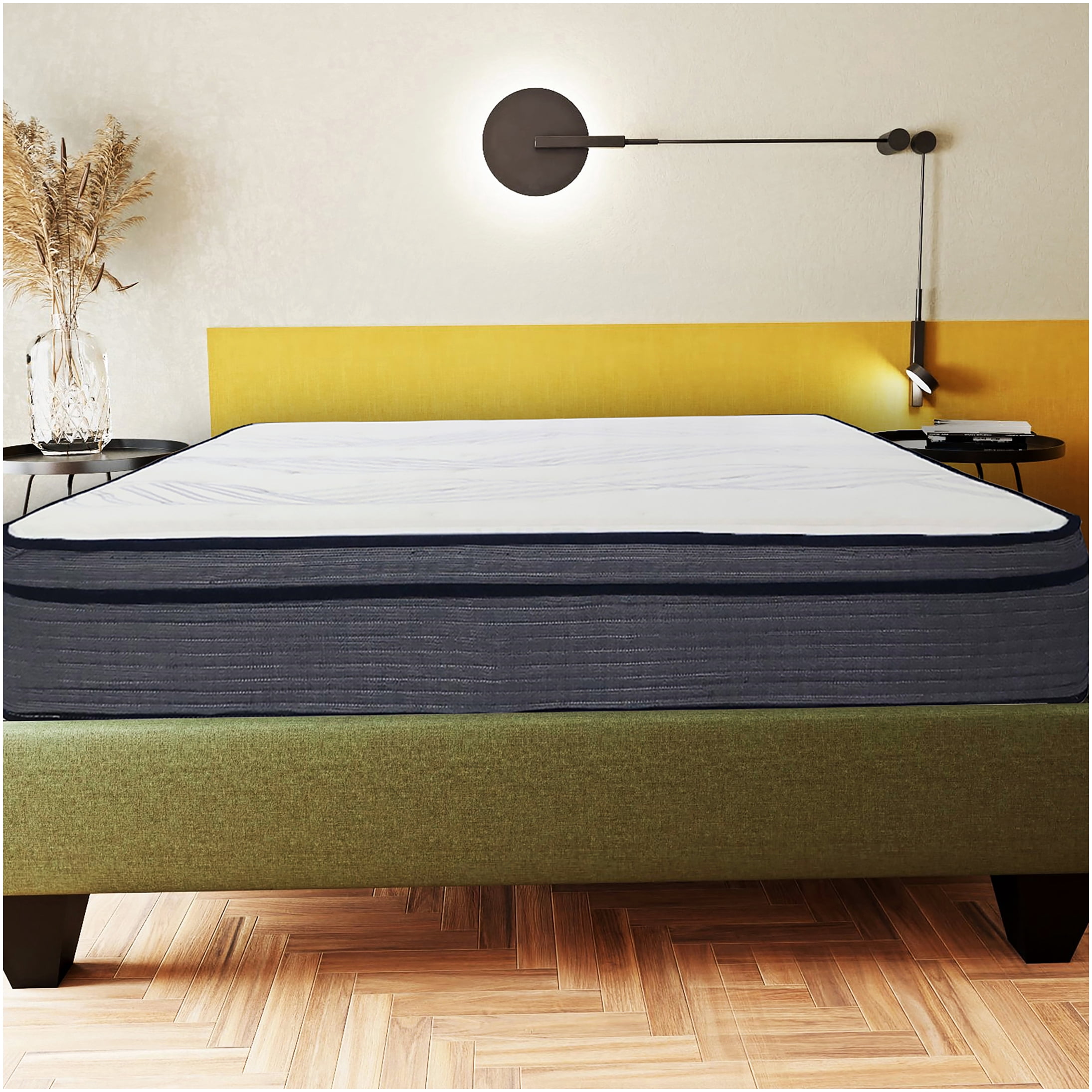 14 Inch King Hybrid Mattress, Medium Firm Feel, CertiPUR-US Certified Foam, Cooling Gel Infusion, Motion Isolation & Edge Support