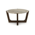 thumbnail image 4 of Signature Design by Ashley Tanidore Coffee Table with Natural Marble Top, Warm Brown, 4 of 6