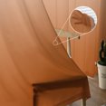 thumbnail image 5 of Burnt Orange Ombre Sheer Curtains 72 Inches Long 2 Panels Set, Window Sheer Curtains for Living Room/Bedroom, Farmhouse Orange Gradient Modern Abstract Art Light Filter Rod Pocket Curtain 52''x72''x2, 5 of 7