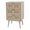 Brown, variant on Cae 28 Inch Dresser Chest, 3 Drawers, Pine Wood, Rattan Panels, Dark Gray- Saltoro Sherpi