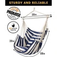 thumbnail image 5 of ADVOKAIR Hammock Chair Hanging Chair Swing Large Indoor With AntiSlip Steel Spread Bar And PocketMax 500lbs2 Cushions Perfect For Bedroom Outdoor Patio Porch Backyard, 5 of 8