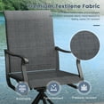 thumbnail image 4 of Vicllax 5-Piece Outdoor Patio Dining Set Metal Swivel Chairs & Round Steel Table with Umbrella Hole, 4 of 10