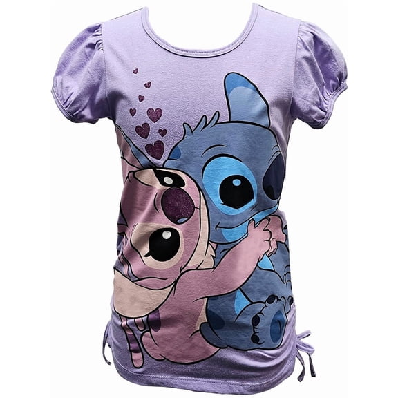Disney Stitch & Angel Youth Side Tie Tee, (Girls) XS-L