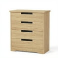 thumbnail image 1 of Commode avec 4 Tiroirs, 30,3 Pouces x 15,4 Pouces x 36,1 Pouces, Naturel, 1 of 2