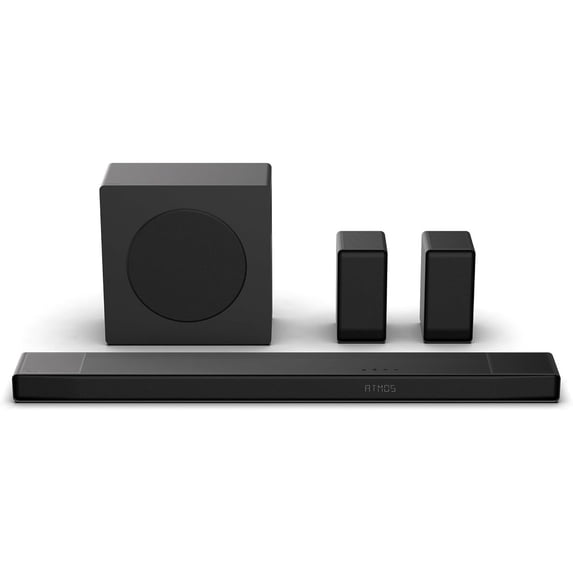 Restored Hisense AX3100Q 3.1Ch Sound Bar with Wireless Subwoofer, Dolby Atmos, DTS:X, Bluetooth 5.3, Roku TV Ready, HDMI/AUX/ARC/Optical/USB, EzPlay, Ez UP, 7 EQ Modes (Refurbished)