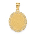 thumbnail image 3 of Diamond2Deal 14k Yellow Gold Solid Satin Aries Zodiac Oval Pendant for Women (L- 1.11 inch, W- 0.67 inch), 3 of 6