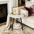 thumbnail image 4 of PinkSheep Round Side Table, 2 Tier Small End Table Beside Table Accent Table Tray Table with Storage for Living Room Bedroom, White, 4 of 7