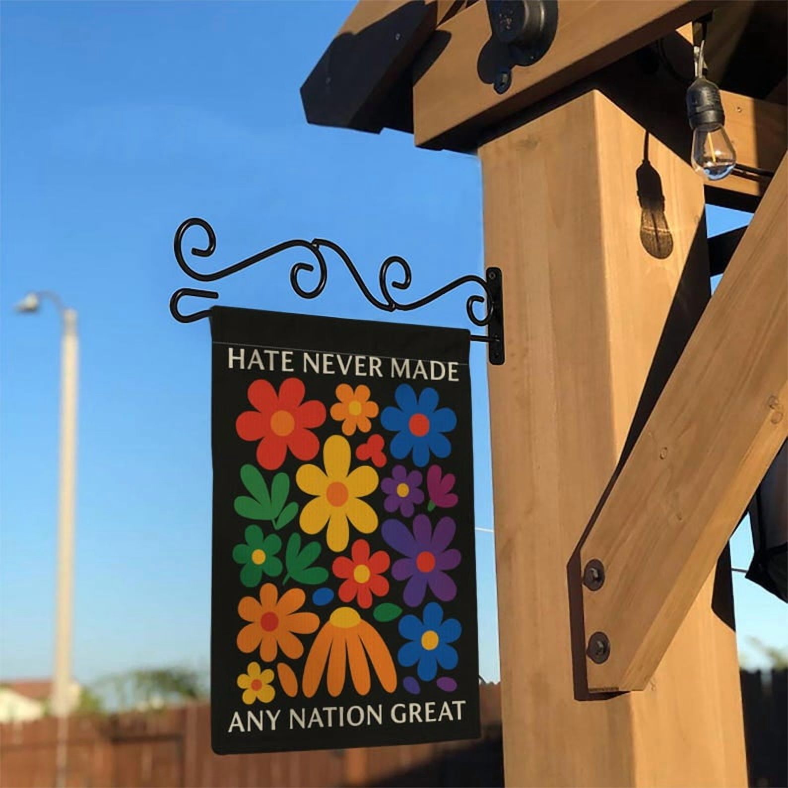ViciArt Floral Equality Garden Flag – 36”x60” Political Yard Decor, Colorful Outdoor Banner, Progressive Decor
