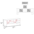 thumbnail image 3 of 50-59 inches Compatible, Dark Walnut - Closed Cabinet & Open Shelf - Living Room Decor - Quick Assembly TV Stand, 3 of 3