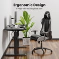 thumbnail image 3 of Electric Height Adjustable Workstation Desk. Sit & Stand Work Styles, 60x24in, Black, 1 Count, 3 of 8