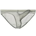 thumbnail image 1 of ylioge Mesh Underwear for Men Lightweight Low Rise High-Cut Breathable See-Through Solid Color Comfort Hipsters Briefs, 1 of 3