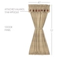 thumbnail image 2 of VHC Brands, Abilene Star, Cotton, 72x40, Door Panel with Attached Valance, Red, 2 of 5