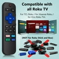 thumbnail image 2 of Replacement for Roku-TV-Remote-Control,for TCL Roku for Hisense Roku for Onn Roku Series Smart TVs(NOT for Roku Stick and Box)【Pack of 2】, 2 of 9