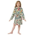 thumbnail image 6 of FORMRS Niños Bathrobe Unisex Hooded Robe Soft Plush Pajamas Sleepwear, Size 2-3T, Vibrant Floral, 6 of 7