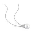 thumbnail image 3 of Everly Women's 9mm Cultured Pearl and .1CT TW Diamond 10k White Gold Pendant, 3 of 6