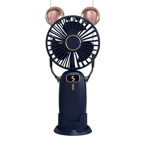 Ventilador portátil Bewildely ABS PP Reemplazo de Oreja de Animal Lindo Azul Oscuro Tipo 5