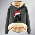 thumbnail image 4 of WILLBEST Sudadera de Mujer con Capucha Estampada con Letras Navideñas, de Lana, Cálida para El Invierno XXXX-Grande, 4 of 4