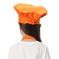 thumbnail image 2 of Toptie Chef Hat for Kid & Adult, Cotton Elastic Adjustable Kitchen Cooking Baking Hat-Orange-S, 2 of 4
