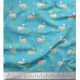 thumbnail image 1 of Soimoi Viscose Chiffon Fabric Dot,Leaves & Rabbit Animal Print Fabric by Yard 42 Inch Wide, 1 of 1