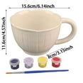 thumbnail image 3 of DIY Painting Mug Craft Create Your Own Ceramic Cup Art With Acrylic And Brushes For Kids Adults Family Holiday Activity Bulk Coffee（5ml） Large Drinking Cup Teal Cups for Kitchen Wide Mug Set Extra, 3 of 5