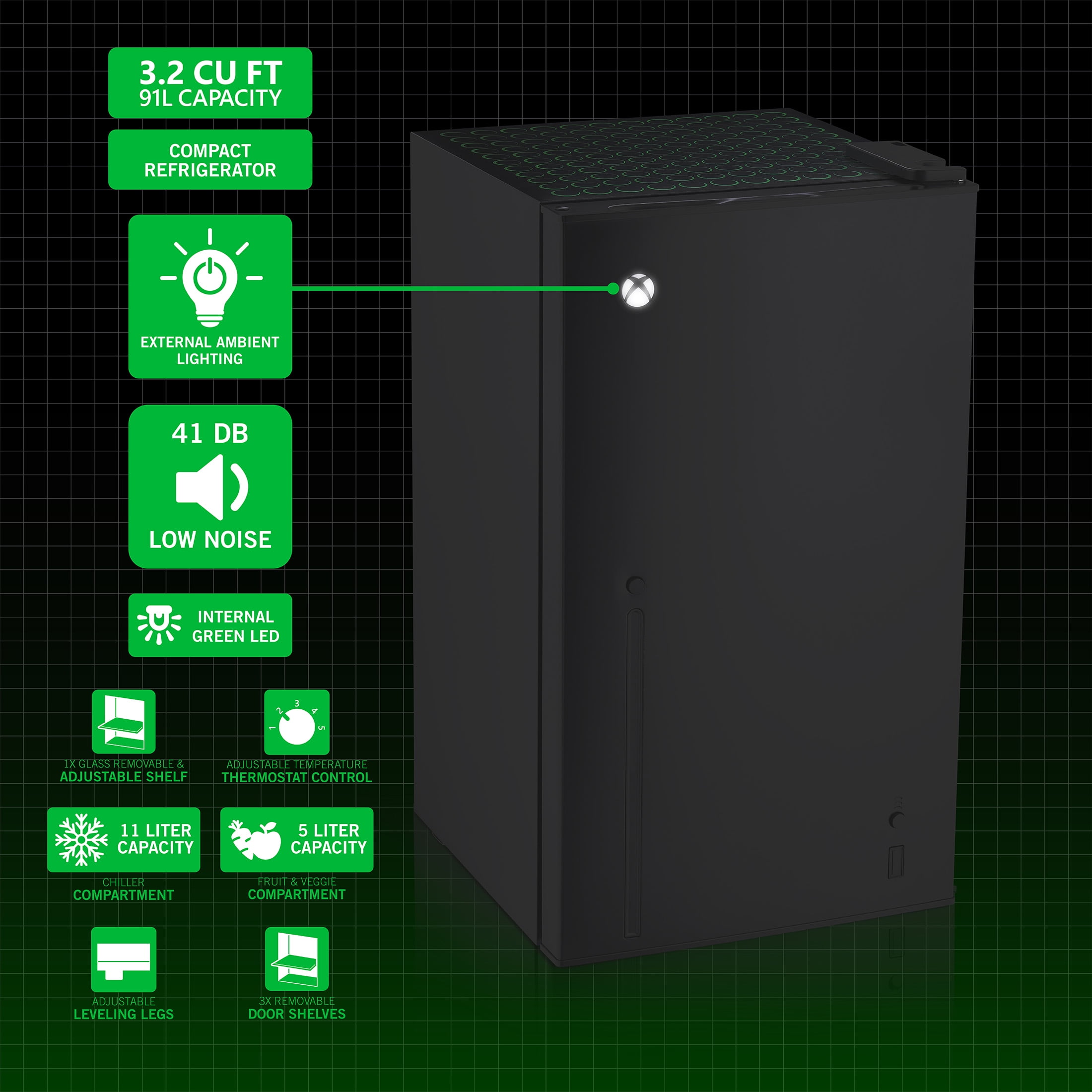 XBOX Series X Compact Refrigerator 3.2 Cu Ft