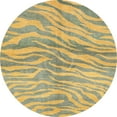 thumbnail image 1 of Ahgly Company Indoor Round Abstract Copper Green Animal Area Rugs, 5' Round, 1 of 6