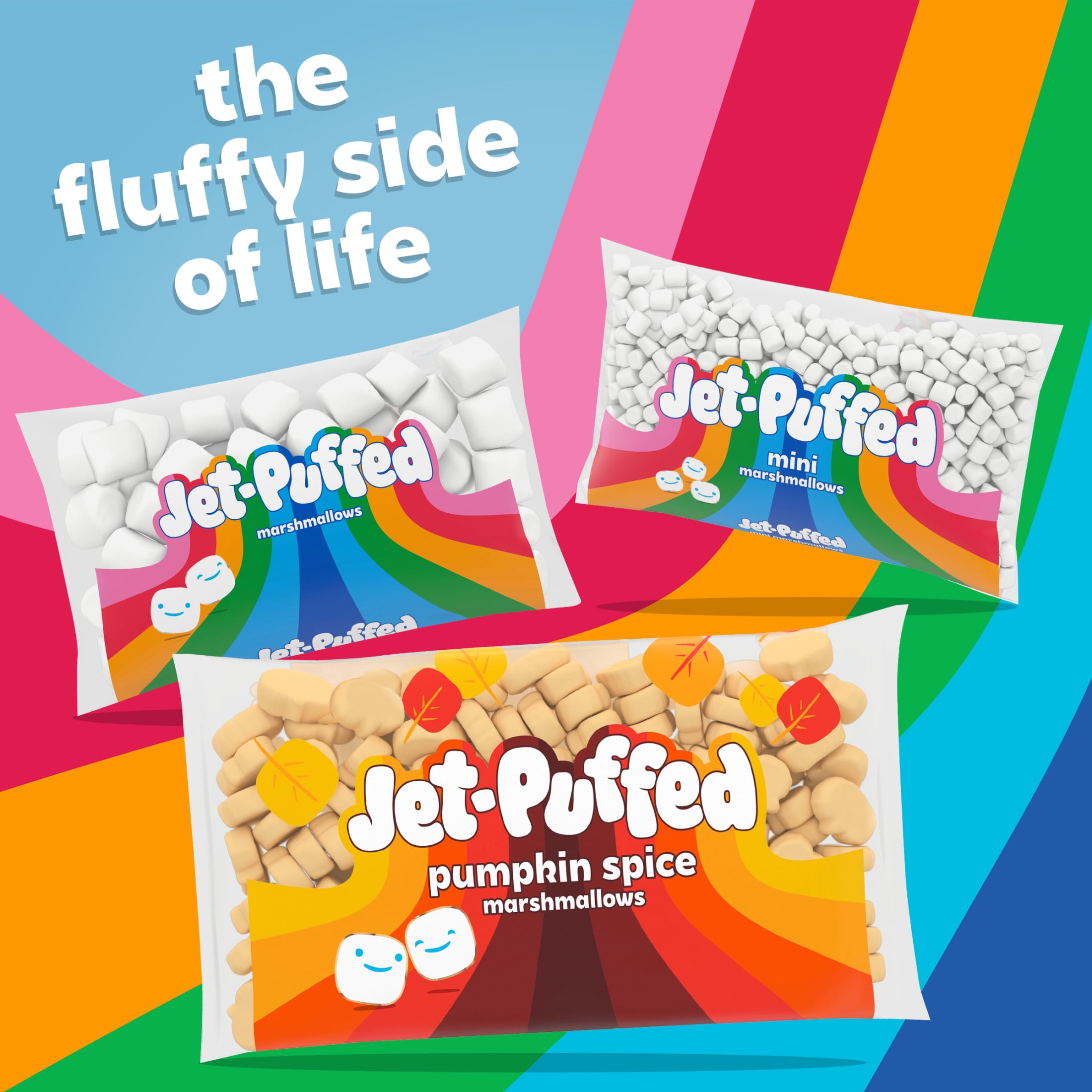 (2 pack) Jet-Puffed Pumpkin Spice Pumpkin-shaped Marshmallows, 8 oz. Bag