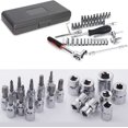 thumbnail image 4 of 46-In-1 Tool Kit & Screwdriver | 1-4'' Square Drive Metric Socket Set | Extension Bar & Adapter For Bike, Car Repairs - 46 Pieces | Chrome Vanadium Steel | Household Maintenance, Work, 4 of 4