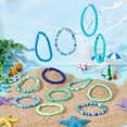 thumbnail image 5 of 1Box 24pcs 1Set Handmade Polymer Clay Heishi Surfer Stretch Bracelets Set with CCB Plastic Beaded Stackable Preppy Bracelets for Women Green, 5 of 6