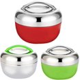 thumbnail image 2 of Fatty Farmer Boîte Bento, Conteneur Alimentaire, Boîte à Lunch, YESZ 0.8L Boîte de Rangement Bento Portable en Acier Inoxydable à Double Couche sous Vide Thermique - Couleur Aléatoire, 2 of 3