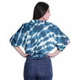 thumbnail image 4 of Moomaya Printed Boxy Sleeve Tops For Women V-Neck Elastic Waist&nbsp;Kimono Top, 4 of 5