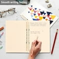 thumbnail image 4 of FORMRS 1-Subject Spiral Notebook 8" x 5" College Ruled 60 Refillable Sheet A5 Hard Cover, 2 Pack, White Abstract Triangles, 4 of 7