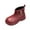 Wine, variant on Tkrady Kids Boots Spring Summer New Lightweight Durable Cute Sparkly Fashion Zipper Girls Ankle Boots, Sizes 3-12 Years