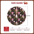 thumbnail image 4 of Balery Skull Daisy Printed Christmas Tree Skirt , Merry Christmas Party Christmas Tree Decoration,Adjustable Tree Skirt-48", 4 of 8