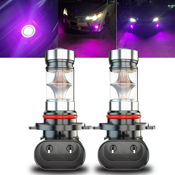 HB4 9145 9140 LED Fog Driving Light / Daytime Running Light 14000K Purple 100W 1800LM pack of 2