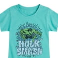 thumbnail image 3 of Marvel Hulk - Smash - Toddler And Youth Girls Fitted Short Sleeve Graphic T-Shirt, 3 of 5