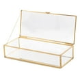 thumbnail image 3 of yuksok Retro Nordic Glass Golden GeometryJewelry Trinket Glass Box Save Space Des, 3 of 8