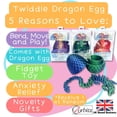 thumbnail image 2 of DRAGON avec Jouet Œuf Vert 12 Pouces (Lot de 12), 2 of 6