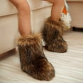 thumbnail image 5 of Women’s Snow Boots, Plush Furry & Thick, Warm Faux Fur Lining, Mid-Calf Style, 5 of 9