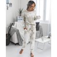 thumbnail image 2 of Conjunto de Dos Piezas para Mujer PRETTYGARDEN de Loungewear Tie Dye Caqui Talla L, 2 of 5