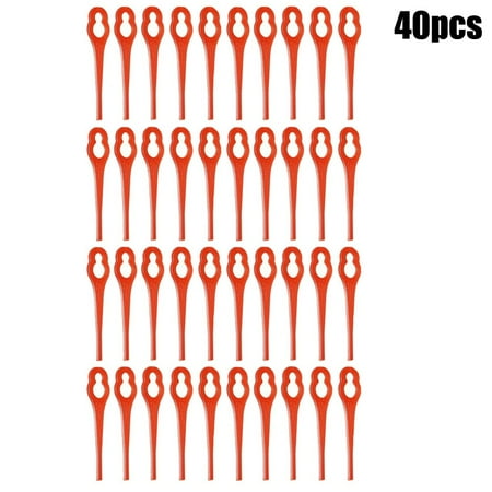 

FANJIE 40Pcs BQ026 Grass Plastic Cutter Blades Fit for Einhell Trimmers