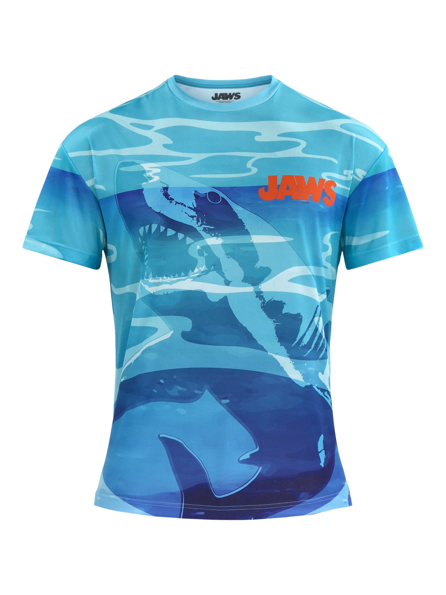 Jaws Men's and Big Men's Graphic Tee with Short Sleeves, Sizes S-3XL
