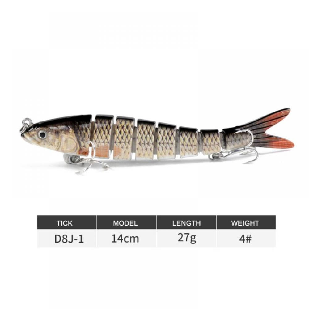 Select Color Daddy Mac Viper 5'' 3/4 oz Swimming Action Jointed Minnow Lure 