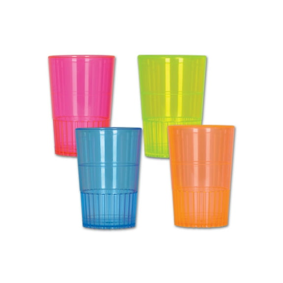 Neon Shot Glasses 1 1 By 2 Oz - 12 Pack (8 Per Package)