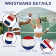 thumbnail image 4 of Uxcell Sweat Band Set Sports Terry Cloth Headband Wristband Set 7"x2" Moisture Wicking Sweat Absorbing Head Band Red/White/Blue, 4 of 6