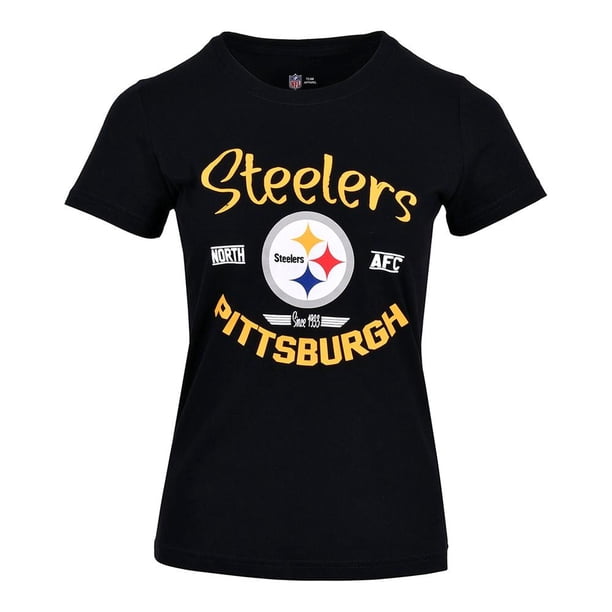 Playera NFL Pittsburgh Steelers Negro para Mujer Talla G